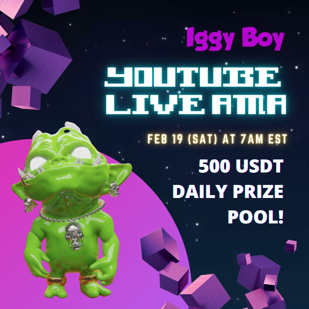 1ATHStudio's tweet photo. IggyBoy AMA#14 giveaway!

🔥$500 PRIZE POOL for 5 whitelisted members

🚀Quote RT: I'll join the IggyBoy AMA#14 #nftAMA #NFTwhitelist #NFTpresale #NFTMetaverse #NFTIggyBoyAMA14

🚀Join AMA: https://t.co/Af80b35ktt
 
🚀 Tweet prize screenshot and claim: https://t.co/kd5dv703pS https://t.co/2mONfQt7Yk