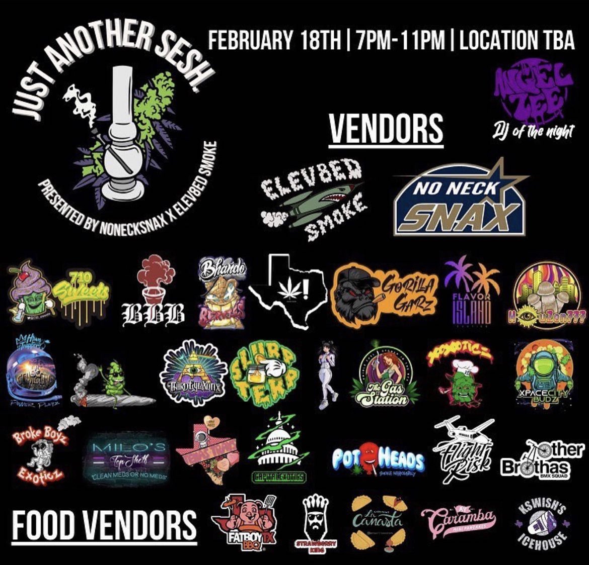 Tonight 💨

Doors open 7PM

Get your tickets
eventbrite.com/e/just-another…

Location: Downtown Houston