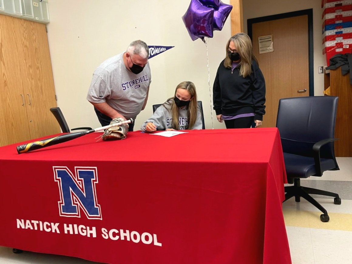 Congratulations to senior captain #5 Jess Brill, who officially committed to play at Stonehill College next year! <a href="/jessbrill2022/">Jess Brill ‘22</a> <a href="/Stonehillsball/">Stonehill Softball</a>