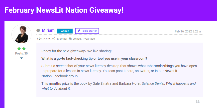 The News Literacy Project tweet media