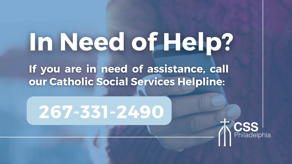 CCharitiesPhila's tweet photo. Catholic Social Services helps men, women, and children throughout the region. These areas include Bucks, Chester, Delaware, Montgomery, and Philadelphia Counties. If you are in need, please call our helpline at 267-331-2490. https://t.co/Jqo9WLuahP