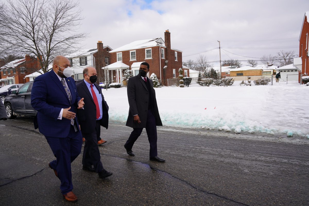 WhiteHouse46's tweet photo. It's an exciting day to be here in Detroit because the city recently announced their plan to use funds from the American Rescue Plan to help residents protect their homes from climate-related disasters like flooding. https://t.co/johjotzWdB