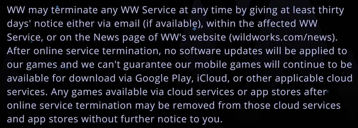 SayNoToCinder's tweet photo. #CinderNFT #WildWorks #Cinder 
WW is in breach of its own TOS and this is how it tries to cover it up.
It will no doubt screw Cinder investors over if it benefits them and shuts critics up. https://t.co/Mr09Cbnlhl