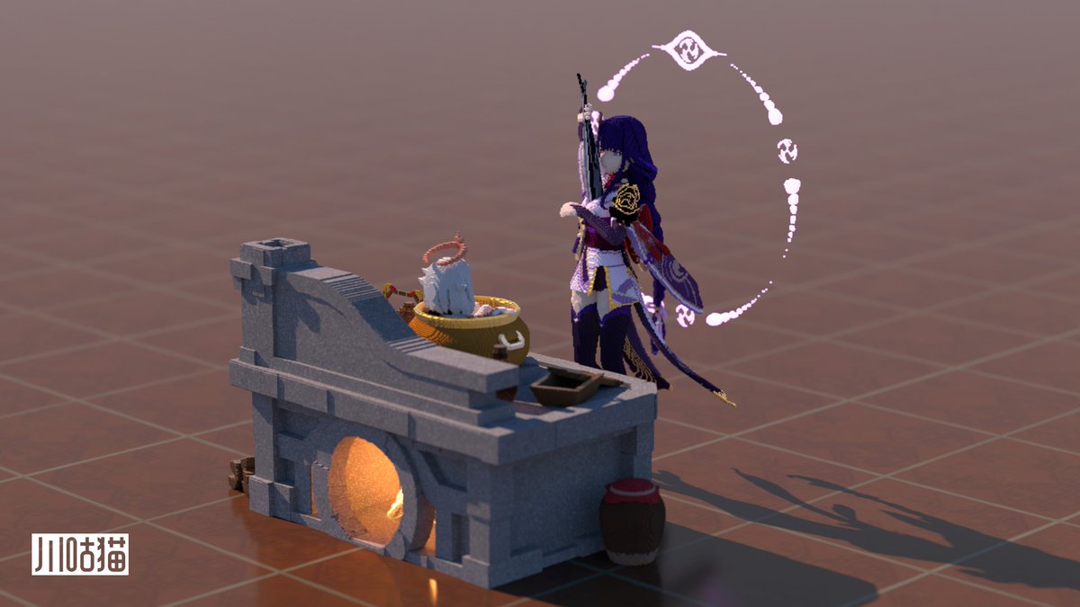 rnscat's tweet photo. hope Paimon will not be angry~
Paimon&amp;Raiden Shogun in Minecraft (GenshinImpact character)
#minecraft建築コミュ #Minecraft #Minecraftbuilds #マインクラフト  #voxel #voxelart #GenshinImapct #原神 #Paimon #RaidenShogun #Baal https://t.co/CcjoecPUOP