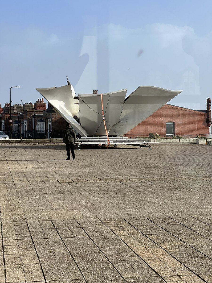 Feeling quite upset this evening, feels like losing an old friend. Only yesterday a little girl was performing in front of her family on it. Bye <a href="/dlwp/">De La Warr Pavilion</a> Bandstand, you’ll be missed. 💔😔
