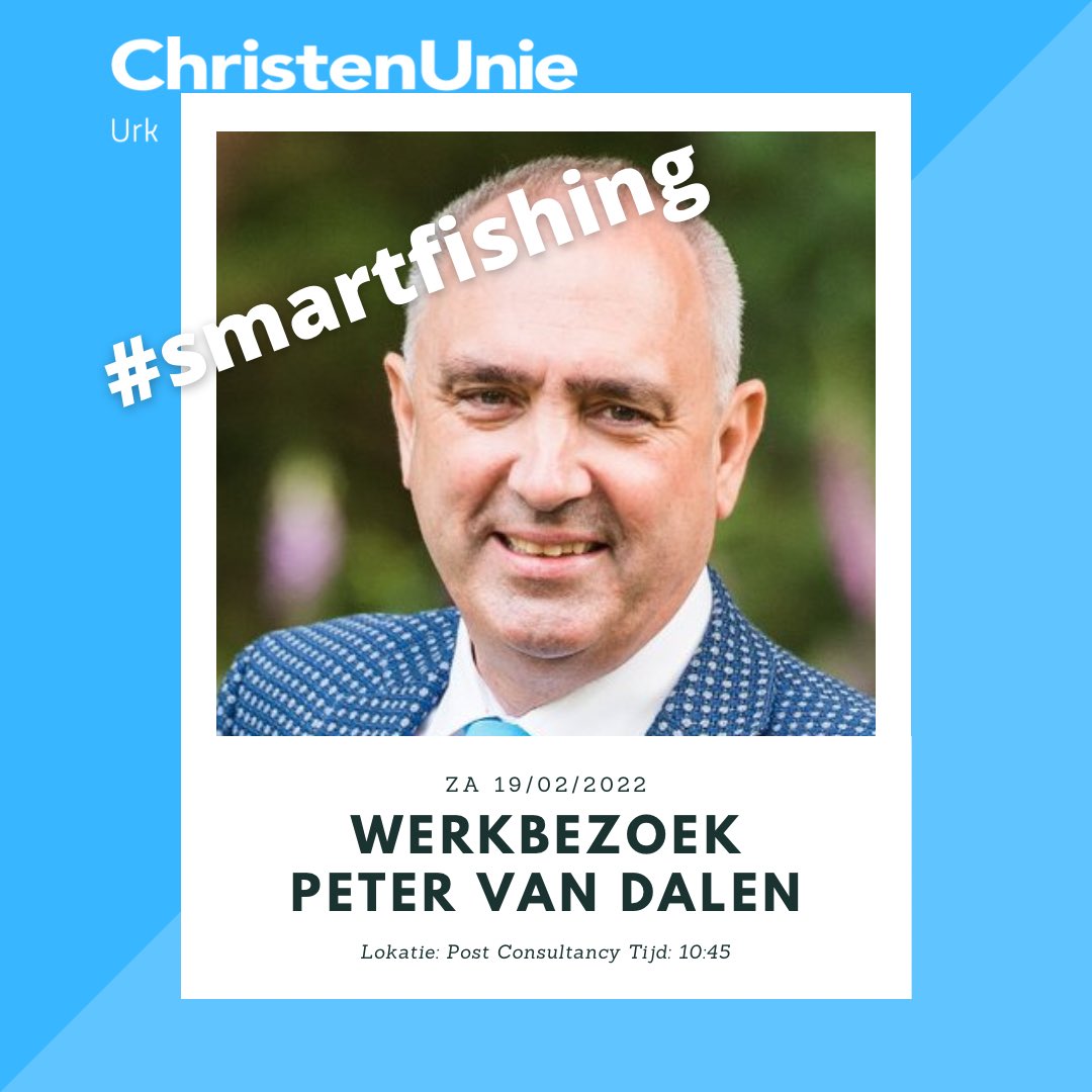Zaterdag 19 februari komt @petervdalen van <a href="/Eurofractie/">ChristenUnie Europa</a> op bezoek bij <a href="/PostConsultancy/">Post Consultancy</a> om bijgepraat te worden over #smartfishing. 

#investereninoenzetoekomst #groosopurk  #GR2022 #cuontour
