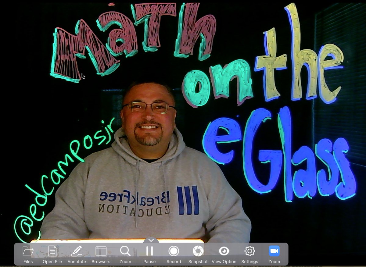 Doing zoom a little different this morning. 

This is kinda fun already and we haven’t even started. 

@GeteGlass 
#MTBoS