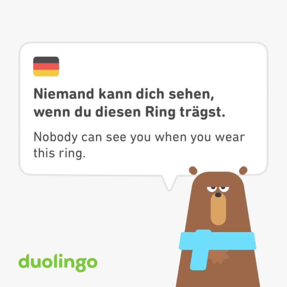 Melody_Muse's tweet photo. Duolingo definitely knows something about rings 🤣 https://t.co/3ZbdRIrp9Q