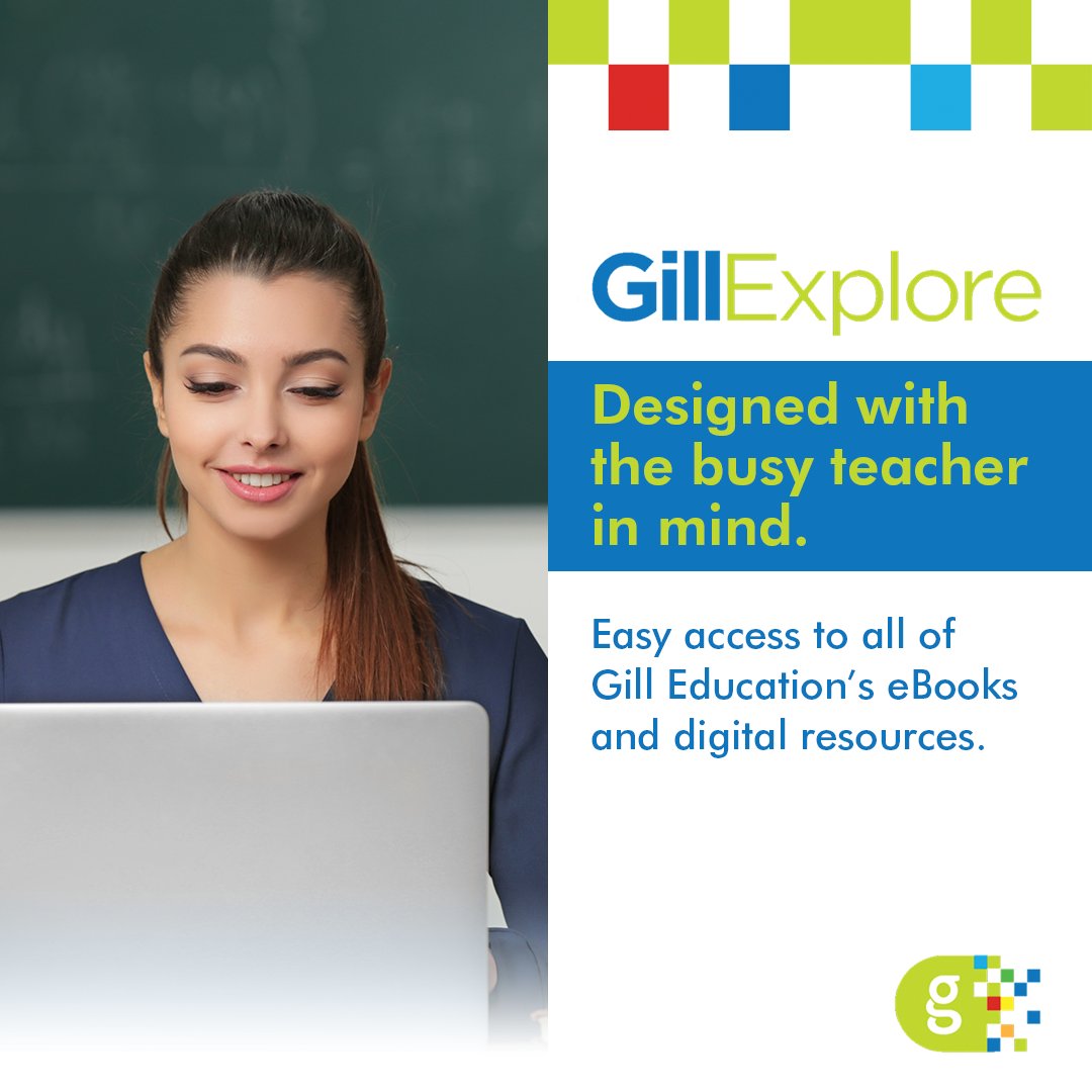 GillEducation's tweet photo. Developed specifically with the busy teacher in mind, #GillExplore provides easy access to all of Gill Education’s eBooks and digital resources.
Select 'Products' to access samples of our full range of titles and digital resources 🙋♀️🙋♂️ https://t.co/dUxrMyalh9
#edchat https://t.co/D6DhYD1R6F