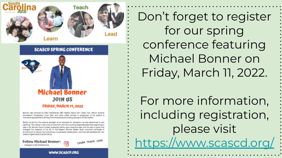 #loveSCschools @SCASCD