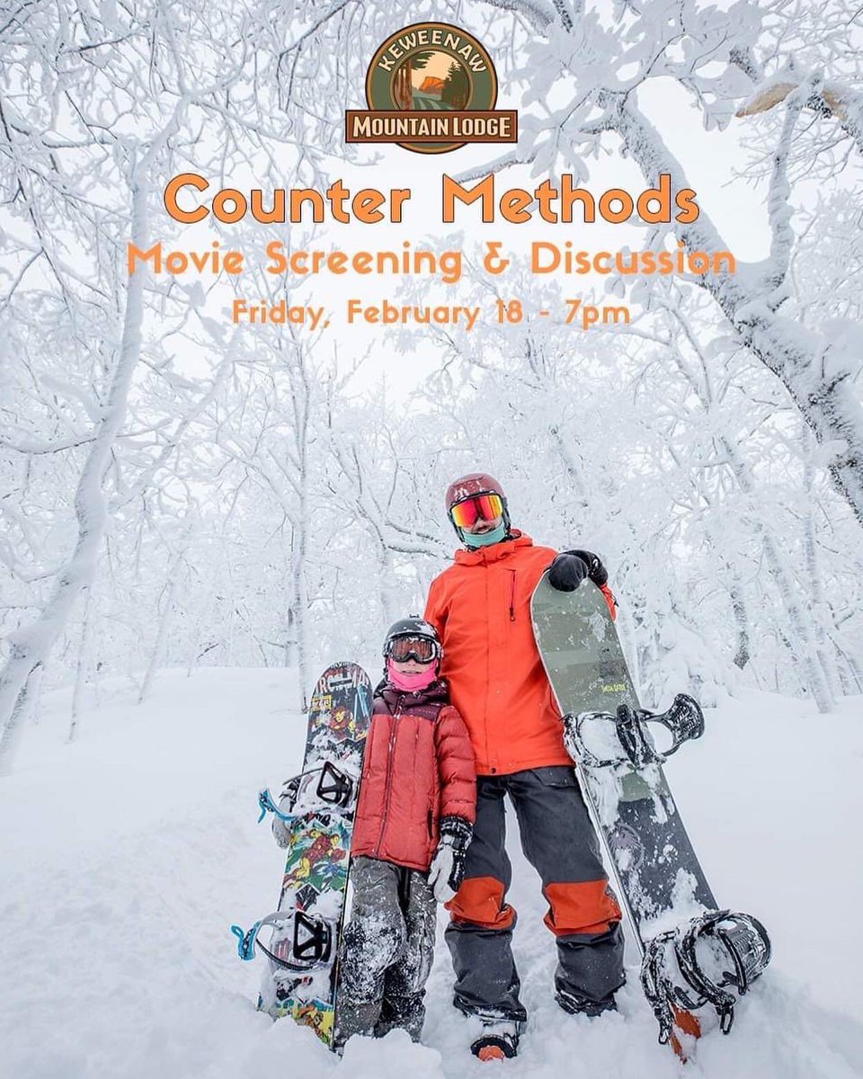 golfmomo's tweet photo. Join us tonight for a screening of the documentary: Counter Methods. This movie is about the Radical Family’s journey living in the parking lot of Mount Bohemia last year. The Rad Family will be at the Lodge during the screening. For more info:

https://t.co/1uuihYqtmU

#keweenaw https://t.co/ZbxM0JWEDM
