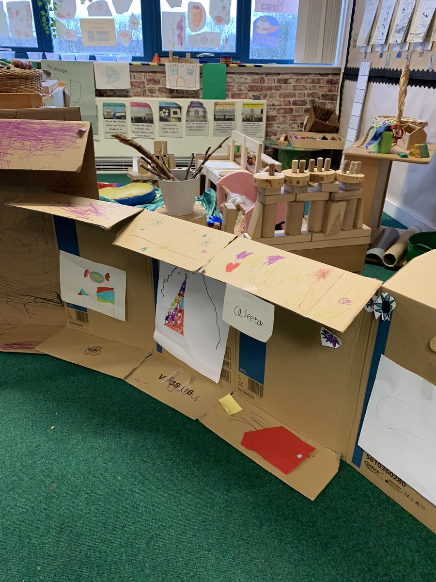 AlisonStewart91's tweet photo. I cannot stress how brilliant #Encanto  is! P1S have been building their “casita” together. I’ve witnessed them labelling, singing, measuring and creating all kinds of magic! They have been applying their learning but having so much fun in the freedom of play. #childled #play https://t.co/ixpJzBvOiy
