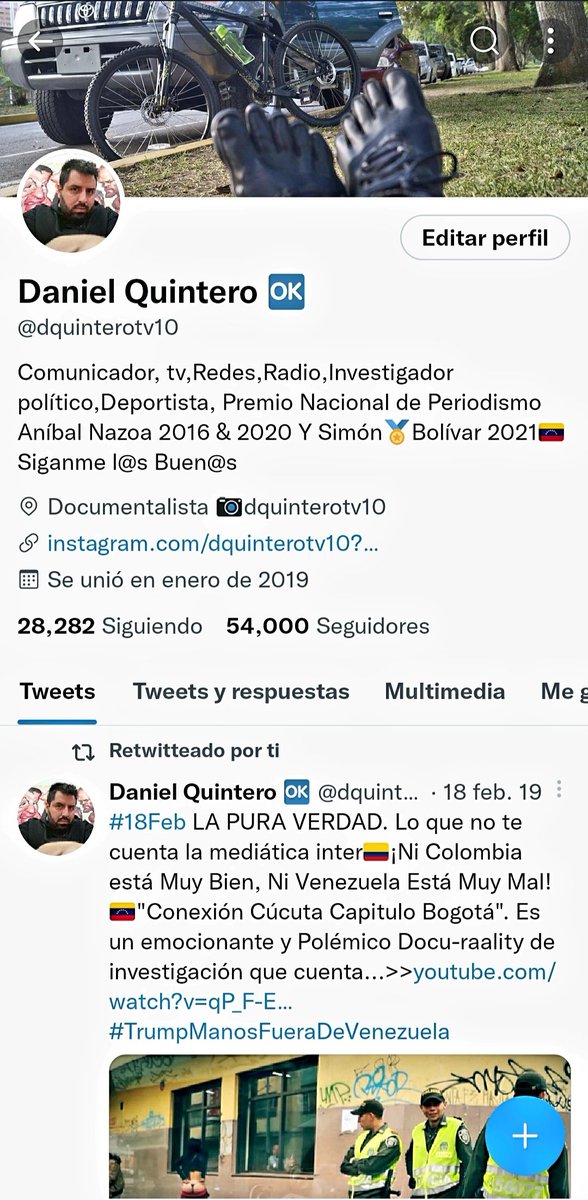 dquinterotv10's tweet photo. El #31Ene 2019 decidí abrir mi cuenta  #twitter 3 años después sumamos varios miles para difundir verdades en contenidos audiovisual, opiniones personales,análisis, y hasta de vez en cuando un poco de humor.Sigo Tratando de seguirl@s a tod@s,les agradezco el Apoyo q nos damos🇻🇪🙏🏽 https://t.co/zUAd3lzHFU