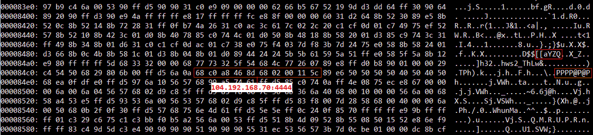 pmelson's tweet photo. Turns out, this rule was good at finding Meterpreter and Meterpreter stagers. But what about those 3 uncategorized samples? Looks like more Meterpreter to me! I did the first two for you, see if you can spot the C2 in the third screenshot. 🤣 #SwearEngine https://t.co/ucpCyclFSh