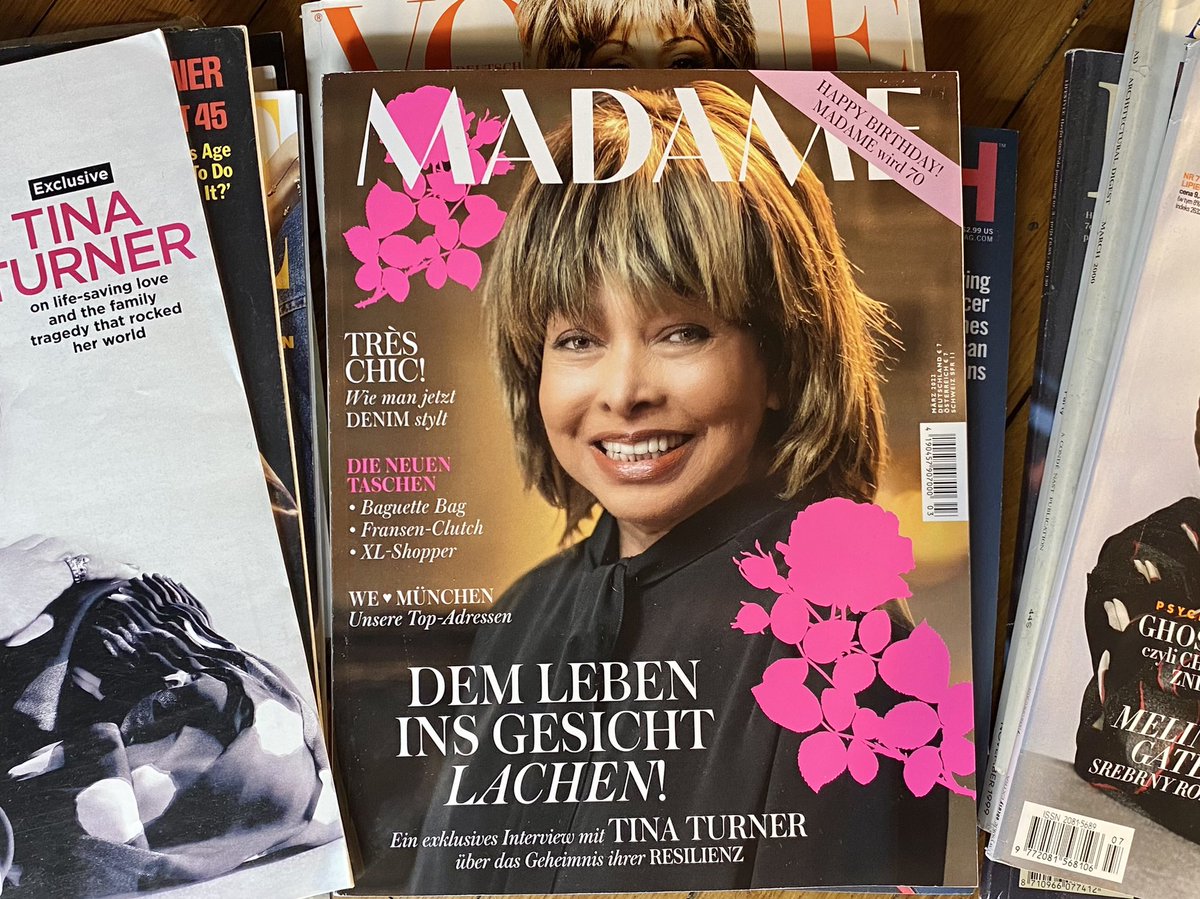 German magazine ‘Madame’ is celebrating its 70th anniversary with an exclusive interview of @LoveTinaTurner! The magazine is only published in German, however you can purchase an e-paper via this link if you don’t live in Germany: united-kiosk.de/zeitschriften/… #tinaturner #cover