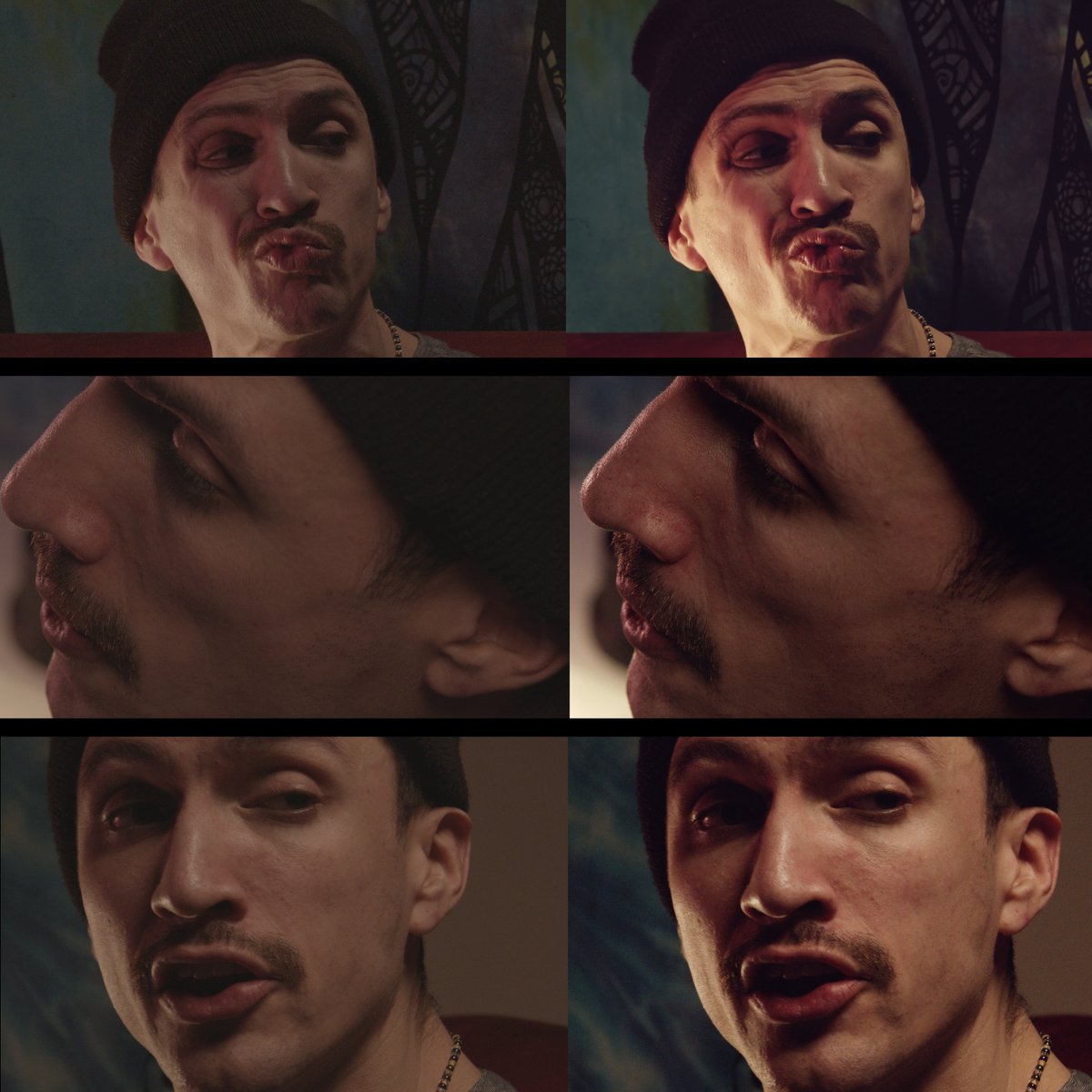 HatchapInc's tweet photo. Some preliminary colour grades for one of our upcoming music video projects with Lethbridge heavy hitter, Javier Escuela.
Stay tuned for title and release announcements coming soon.
#colourgrades #colouration #musicvideo #producer #colourist #director https://t.co/tEU051eNSq