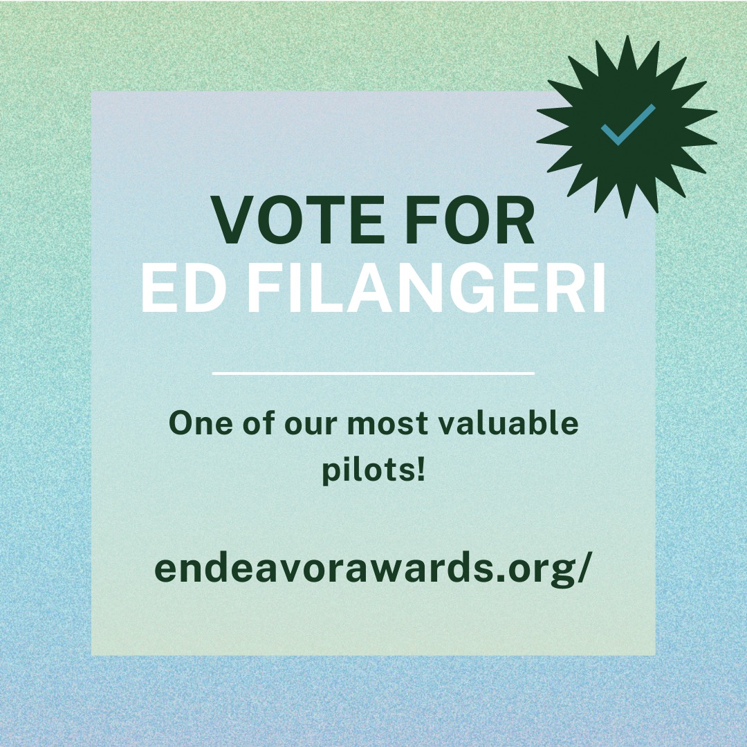 nftrunway's tweet photo. ATTENTION! A dear friend, very close to our hearts has been nominated for the 2022 Endeavor Awards. Ed Filangeri is a pilot with Turtles Fly Too and we'd love to help honor him with this award! To vote for Ed, go to https://t.co/EGvLA0zMxM.
-
Voting ends Feb 25th
-
@turtles_fly2 https://t.co/tBqfvv3Uf4