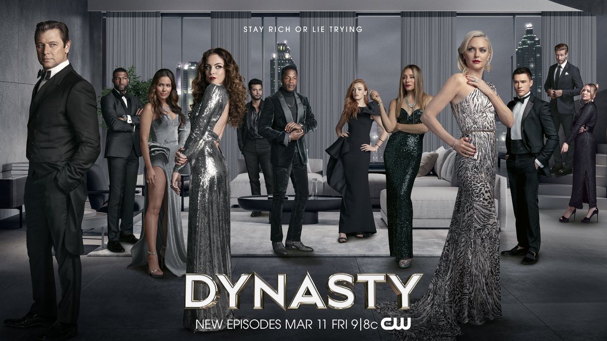 cw_dynasty's tweet image. Keep up with the Carringtons. New episodes of #Dynasty return Friday, March 11. Stream next day free only on The CW.