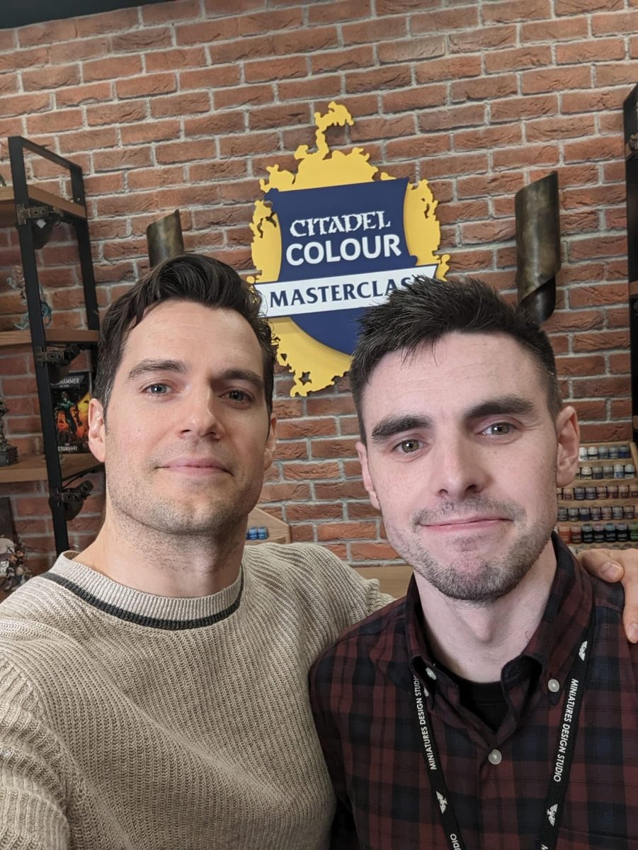 It was our pleasure today to show Warhammer super-fan Henry Cavill round the home of Warhammer. Little known fact about Henry: he has the Hero keyword and a 2+ save.