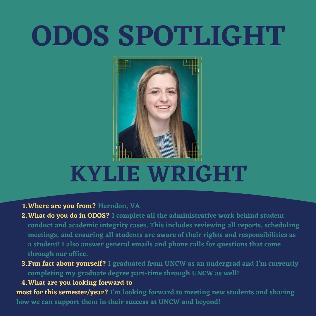 Seahawk_OCSS's tweet image. Over the next week, we will introduce you to the Office of the Dean of Students’ team! For today’s ODOS Spotlight, meet Kylie and Abby!