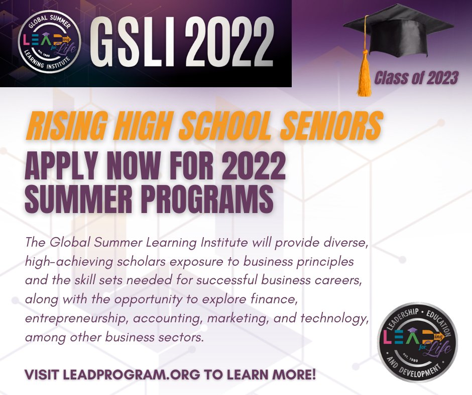 LEADingforlife's tweet image. #LEADCommunity, the deadline for submitting applications for the #GlobalSummerLearningInstitute is 11 days away! Have questions about the #2022GSLI? We're prepared to answer them. Visit our website at leadprogram.org/gsli to learn about the program!