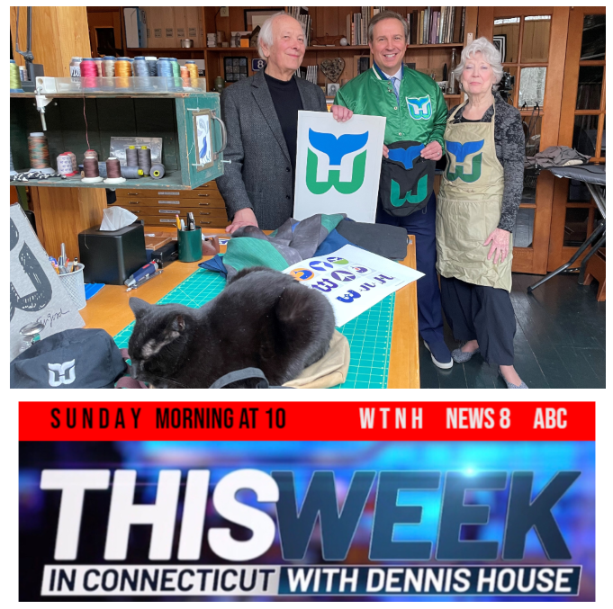Meet the Connecticut artist who designed the Hartford Whalers logo, and see some of the product prototypes his wife created, Sunday morning at 10 on This Week in Connecticut on <a href="/WTNH/">WTNH News 8</a>