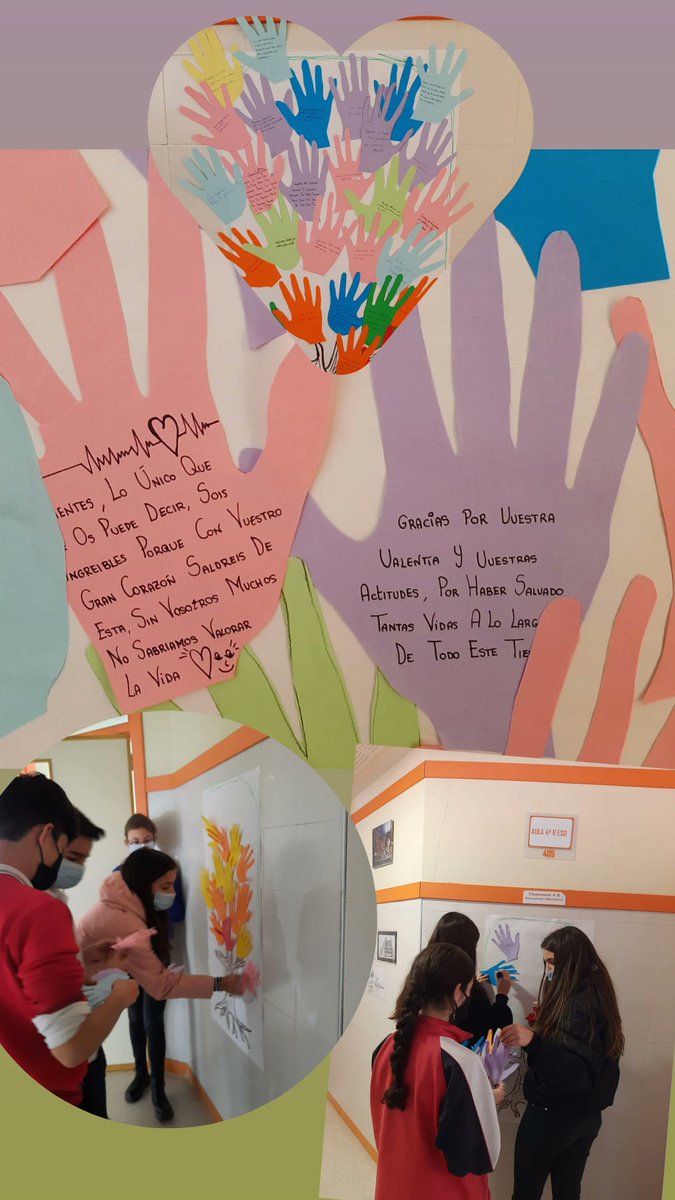 SanEstanislao's tweet photo. Los alumnos de secundaria plasmaron en sus manos sus palabras hacia todos los niños que están pasando la enfermedad, llenando los árboles de esperanza y ánimo.@PYFANO
#entusmanos #througyourhands
#educacionsecundaria #sanestanislaodekostka #pyfano #cancerinfantil🎗 https://t.co/mN0TzTl3Lj