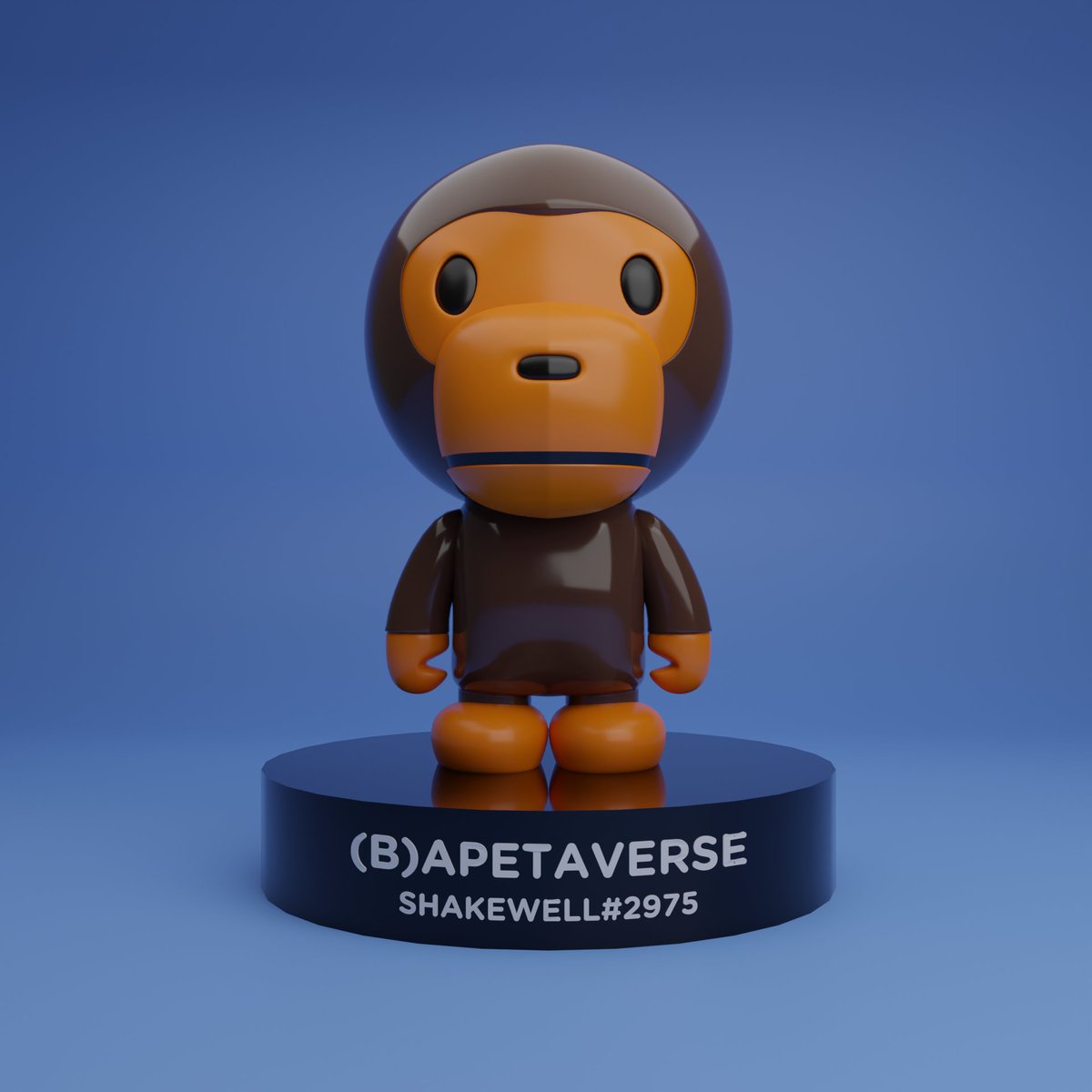 shakewell_eth's tweet photo. @bapetaverse been teaching myself how to 3d model as of recent. can i #BAPEin with this baby milo =) #BAPETAVERSE https://t.co/Q2ORdQQsj1