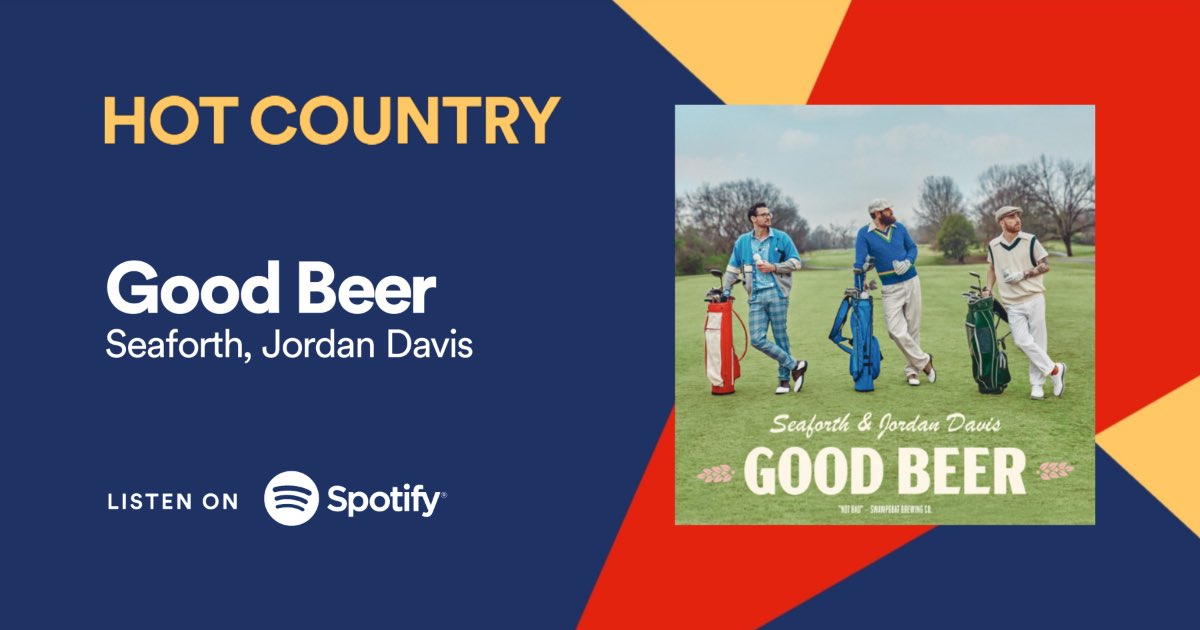 good beer in hot country 🥺 thank you for the support legends @Spotify ❤️ sf.lnk.to/HotCountry