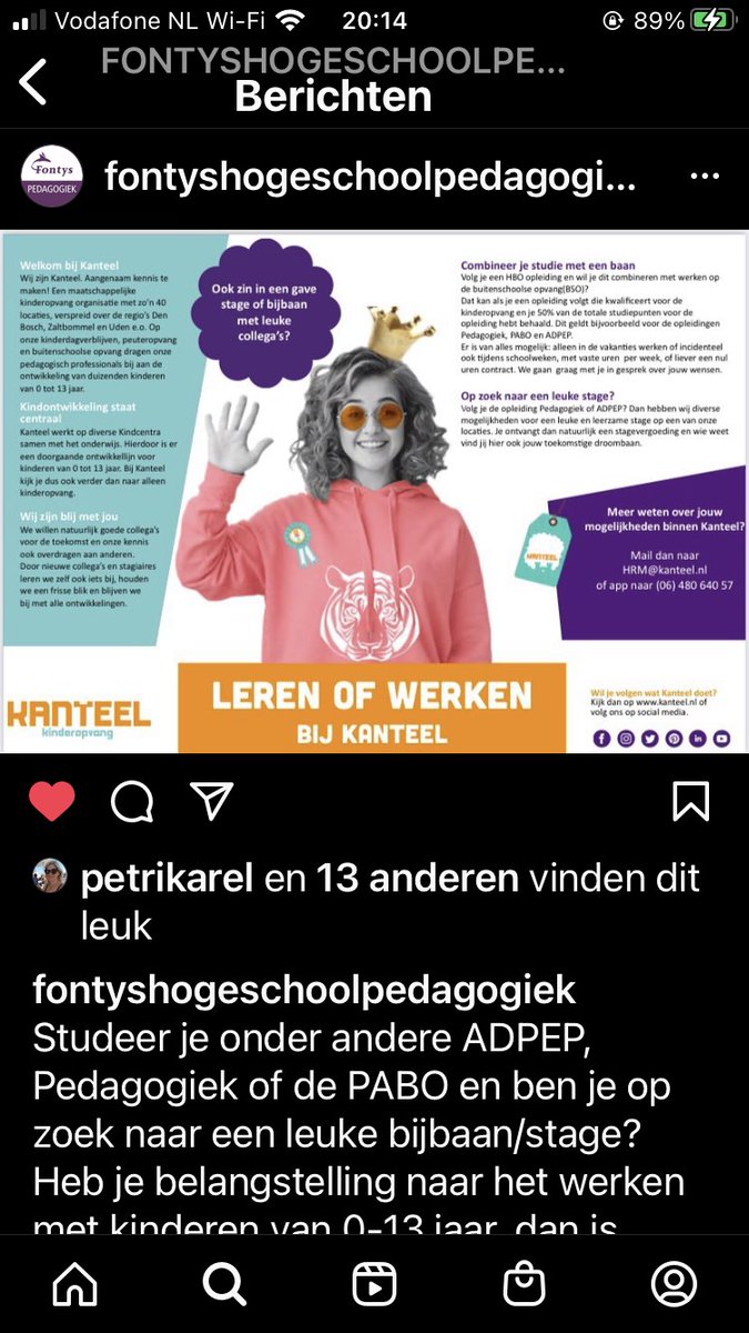 Kijk nou… de twee belangrijkste organisaties uit mijn werkzame leven hebben elkaar gevonden <a href="/Pedagogiek1/">Fontys Hogeschool Pedagogiek</a> <a href="/Kanteel/">kante</a>
