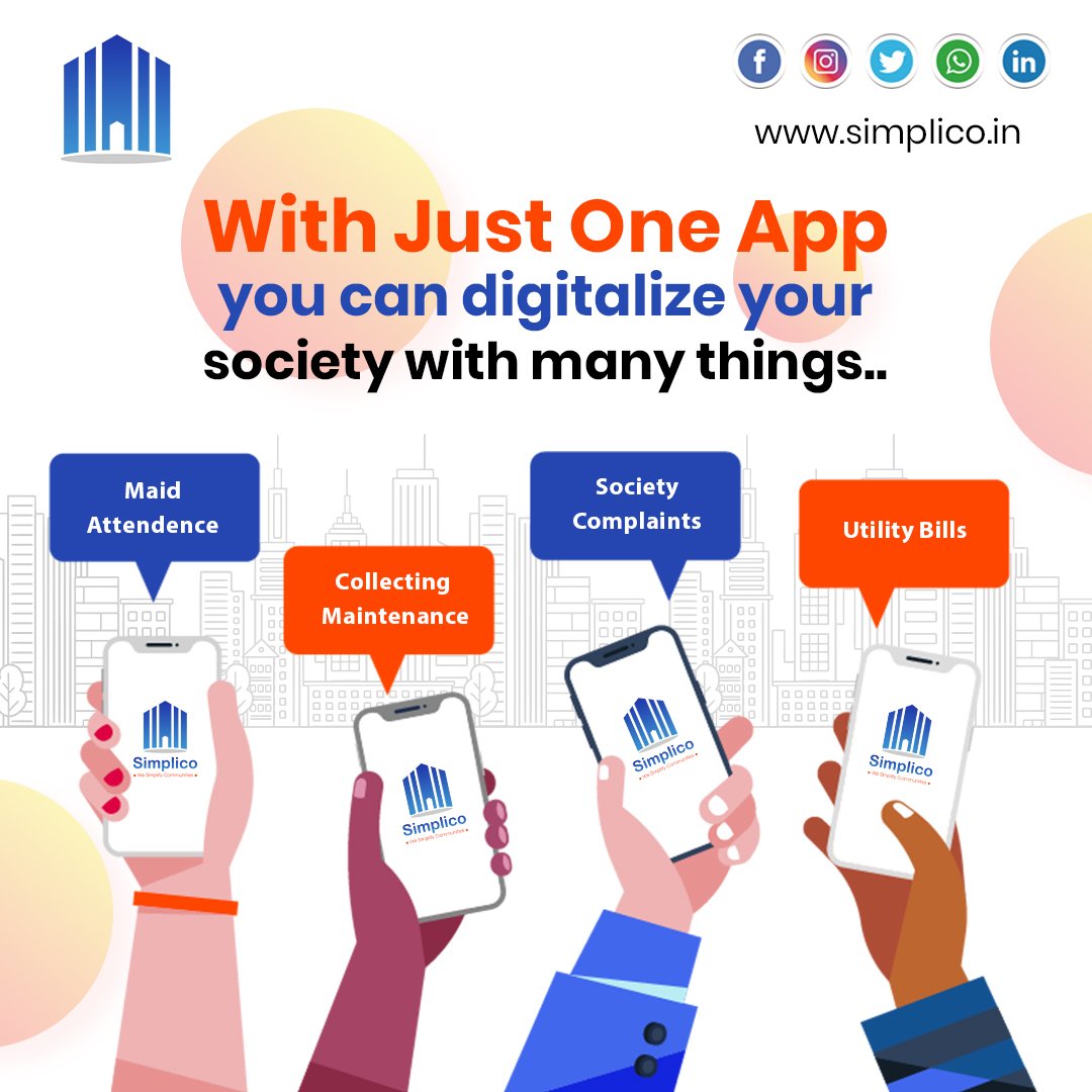 Mysimplico's tweet photo. With Just One App you can digitalize your Community or Society with many things.
Visit us at https://t.co/IBtX4HVSzE
#simplico #simplify #housingsociety #society #community #androidapp #iosapp #abhargharsecure https://t.co/mp2cCz0frE