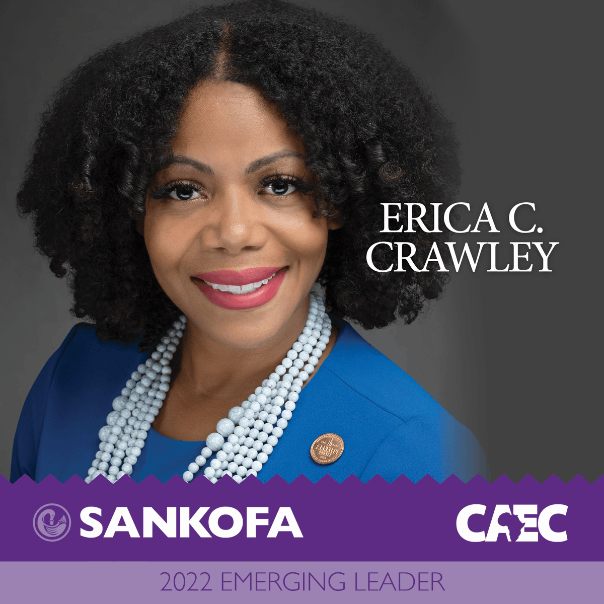 caeclead's tweet photo. Congratulations to Erica C. Crawley, member of the Franklin County Board of Commissioners
and one of our Sankofa 2022 Emerging Leadrers!
Join us in celebration Tuesday, February 22, 2022 at 7:30PM LIVE on NBC4
#Sankofa2022 #CAEClead #BlackHistoryMonth
@EricaCCrawley https://t.co/LNRzHvEiBp