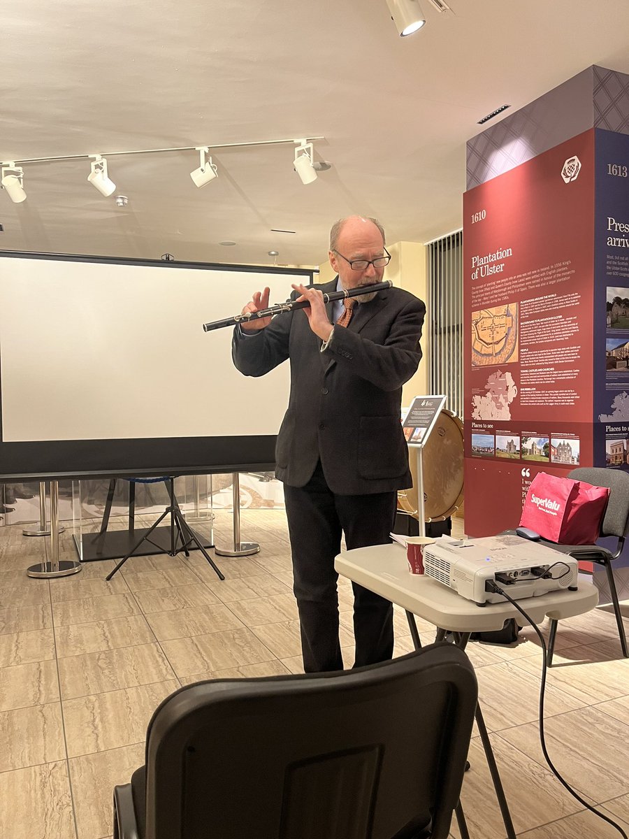 Fantastic and educational talks around shared music and culture in Ulster. Big thanks to Matt at the Discover Ulster Scots Centre &amp; Fintan Vallely for a great insight into our shared heritage. #RBF2022