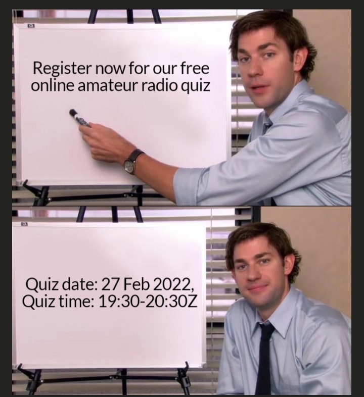 LecturesRadio's tweet image. Quiz date: 27 Feb 2022, Quiz Time: 19:30-20:30Z
Click here to register for the quiz: amateurradiolectures.com/enter-quiz.html
#hamradio #amateurradio #hamr