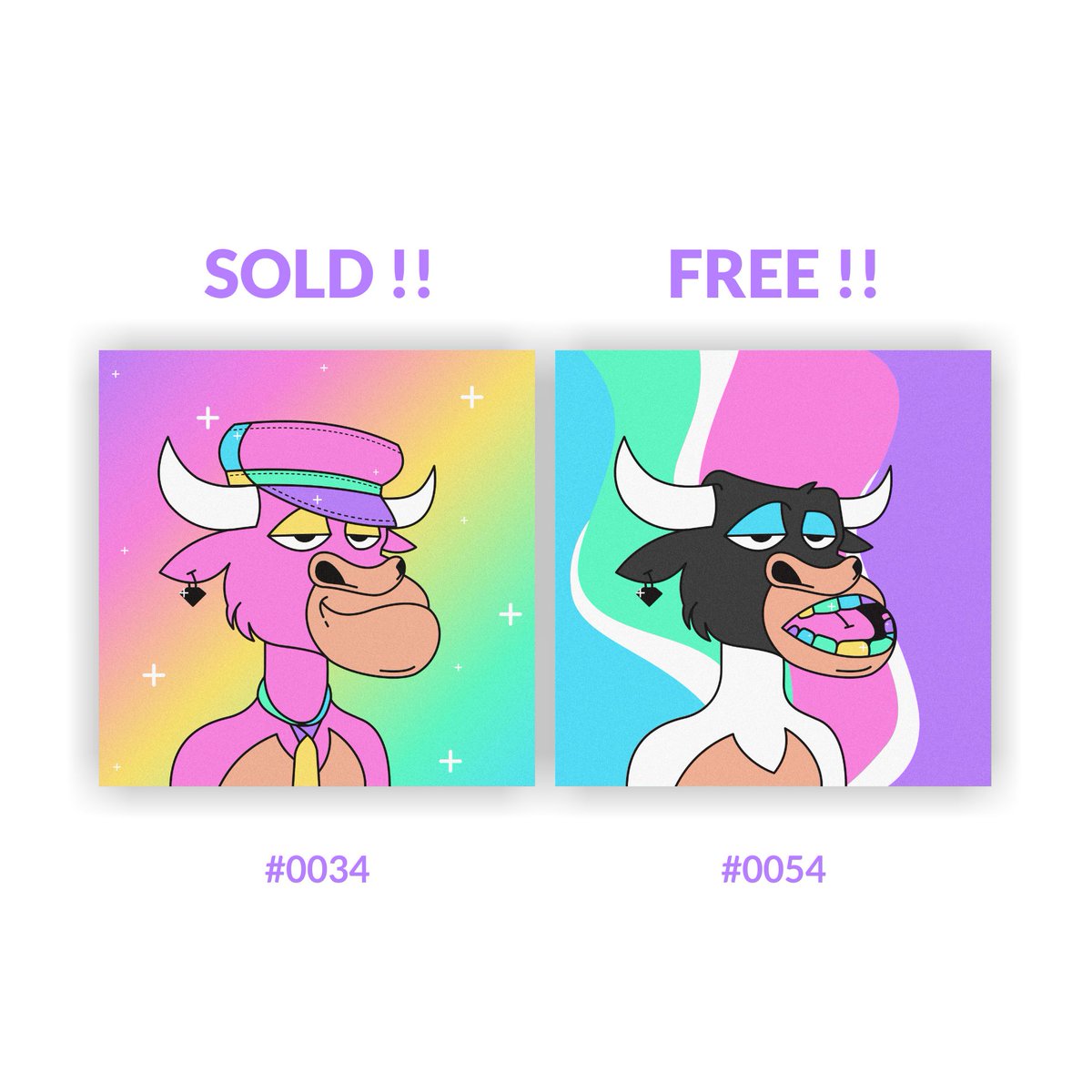 BoredBulls's tweet photo. SOLD #0034 #0054 🔥
The big thanks for new owner LiesToFlies 🎉❤️

Welcome to our family🙏🙏

#Boredbulls #Bulls #Bored #NFTs #nftartwork #nftart #nftcommunity #nftartist #nftcollection #nftcollectors #nftdrop #opensea #Polygon #sold https://t.co/Lkvj27Hg0J