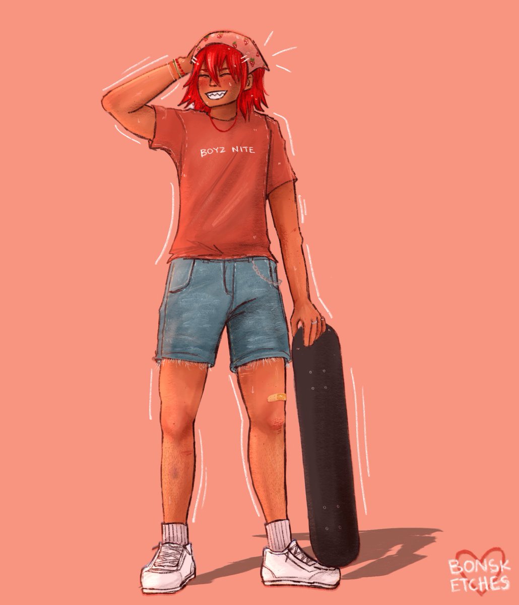 bonsketches's tweet photo. Long time no see <3 have a skateboard kiri #kirishima https://t.co/d06Q55GHMT