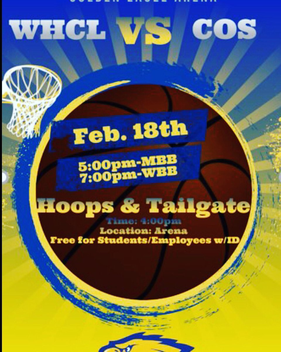 Students, employees, and parents of players join us @WHCLemoore for a pre-game tailgate <a href="/WestHillsMBB/">West Hills College Lemoore MBB</a> <a href="/WHCLWBB/">Coach Andrea Picchi</a> <a href="/whclasg/">WHCL ASG🦅</a>