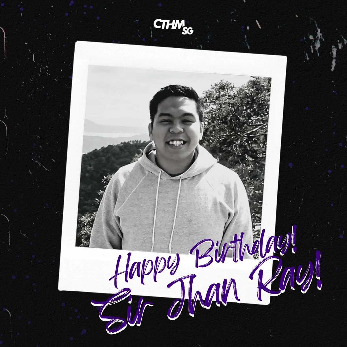 dlsudcthmsg's tweet photo. The CTHMSG and whole CTHM community wants to give the warmest greetings to our hardworking, dedicated, and approachable Secretary,

Happy Birthday, Sir Jhan Ray! ✨

We pray that God will grant you a great celebration as you welcome another year of life! Again, happy birthday! 💜 https://t.co/QMyaqIc8k3