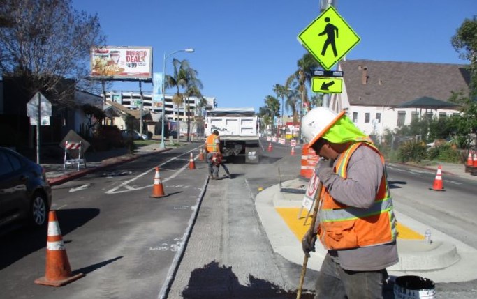 SANDAG's tweet photo. ππ½ This month, crews made significant progress on the #GeorgiaMeadeBikeway & #LandisBikeway in the @CityofSanDiego. Crews will continue installing permanent striping & signage this month. Learn more in our February eblast: https://t.co/eEpizPEgYI
π² #GObyBIKEsd #TransNetSD https://t.co/N2VppbHykI
