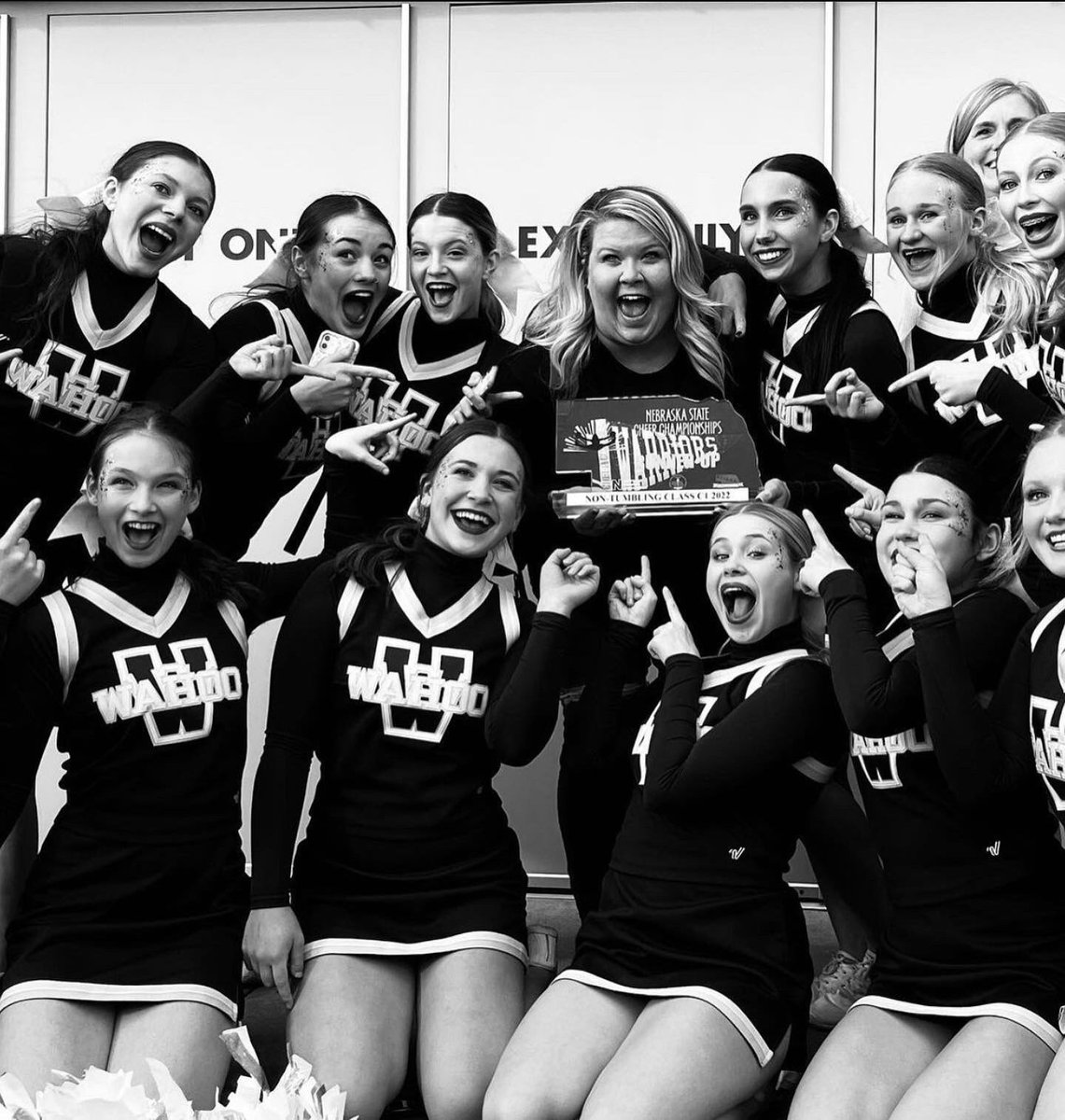 CheerWahoo's tweet photo. STATE RUNNER UPS!!!💙💛🤍 So proud of everything our team has accomplished!! Hard work pays off!! #itsagreatdaytobeawarrior https://t.co/g1M6421nLz