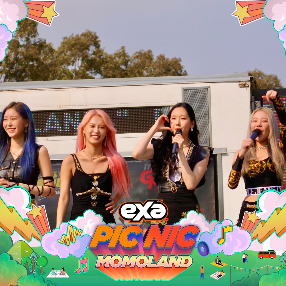 ExaFM's tweet photo. Así se vivió el #ExaPicnic 🧺🧡 con @MMLD_Official 💗 ¡Gracias a todos #MOMOLANDenExa 🤩! https://t.co/yio5CYJbad