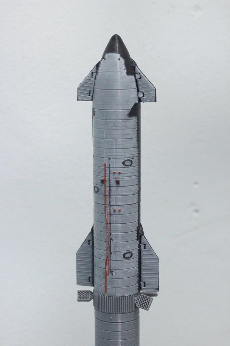 BugtongCh's tweet photo. First paint.
#Starship #sn20 #spacex #3Dprinting #ship20 #B4 https://t.co/1ERFndRHrD