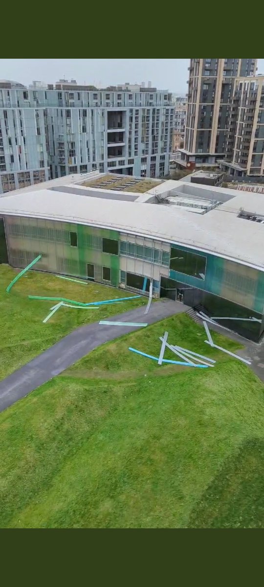 willjennings80's tweet photo. Storm Eunice really had it in for early 2000s architecture! The Laban Centre (2003), Millennium Dome (2000) &amp; de la Warr bandstand (2001) all battered to buggery. https://t.co/LNvX1sdTh7