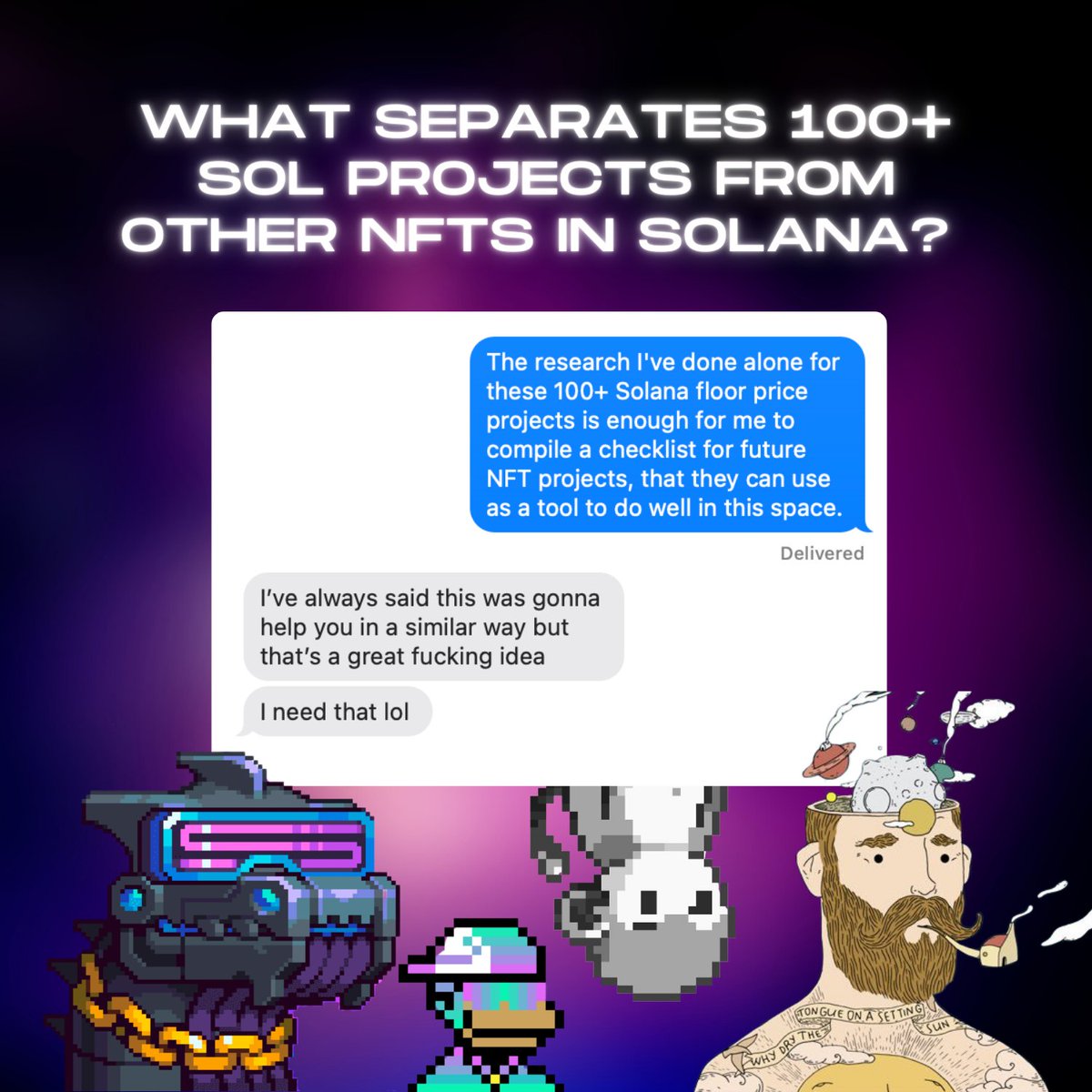 CZA² (@czamaru) on Twitter photo Here's a teaser for an article I've written, compiling all the research I've done on the following #Solana projects:
<a href="/BoryokuDragonz/">Bōryoku Dragonz</a>
<a href="/SolanaMBS/">Solana Monkey Business</a>
<a href="/TheChimpions/">The Chimpions</a>
<a href="/mindfolkART/">Mindfølk+</a>
I genuinely believe it's something devs/teams of #NFT projects should read...and the degens, too!!👀😉 Here's a teaser for an article I've written, compiling all the research I've done on the following #Solana projects:
<a href="/BoryokuDragonz/">Bōryoku Dragonz</a>
<a href="/SolanaMBS/">Solana Monkey Business</a>
<a href="/TheChimpions/">The Chimpions</a>
<a href="/mindfolkART/">Mindfølk+</a>
I genuinely believe it's something devs/teams of #NFT projects should read...and the degens, too!!👀😉