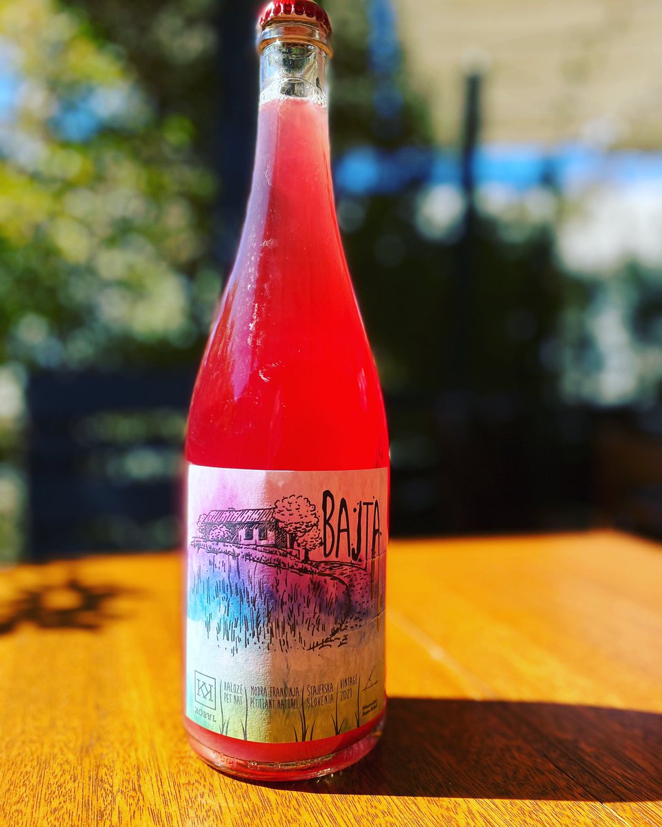 barbrix's tweet image. It’s National Drink Wine Day. Have the Kobal Bajta Blaufränkisch Pet Nat Rosé? Lively and juicy with mouthwatering hints of raspberry, cherry, strawberry, DRY, creamy on the palate with a low 12% abv. Organic, unfined, unfiltered and no added SO2. Drink up! #NationalDrinkWineDay
