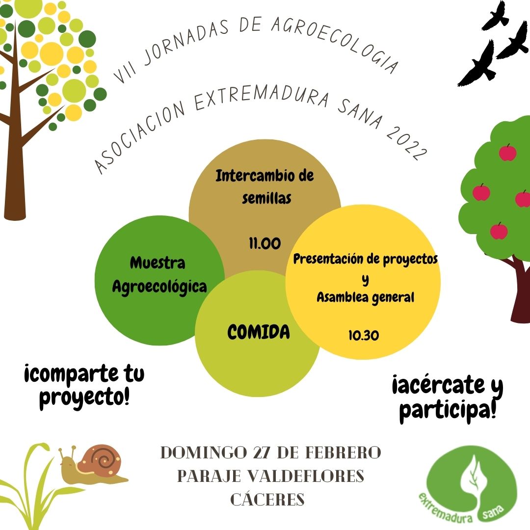 Gonzalo_Palomo's tweet photo. Jornadas #agroecologicas #extremadurasana en #Valdeflores #Caceres. Ponte al día: decreto venta directa, canales alternativos de comercialización, nuevo reglamento ecológico... Reserva el 27F. #degustacion, #muestrasocial,  #intercambiosemillas https://t.co/0HJtHtEWbw