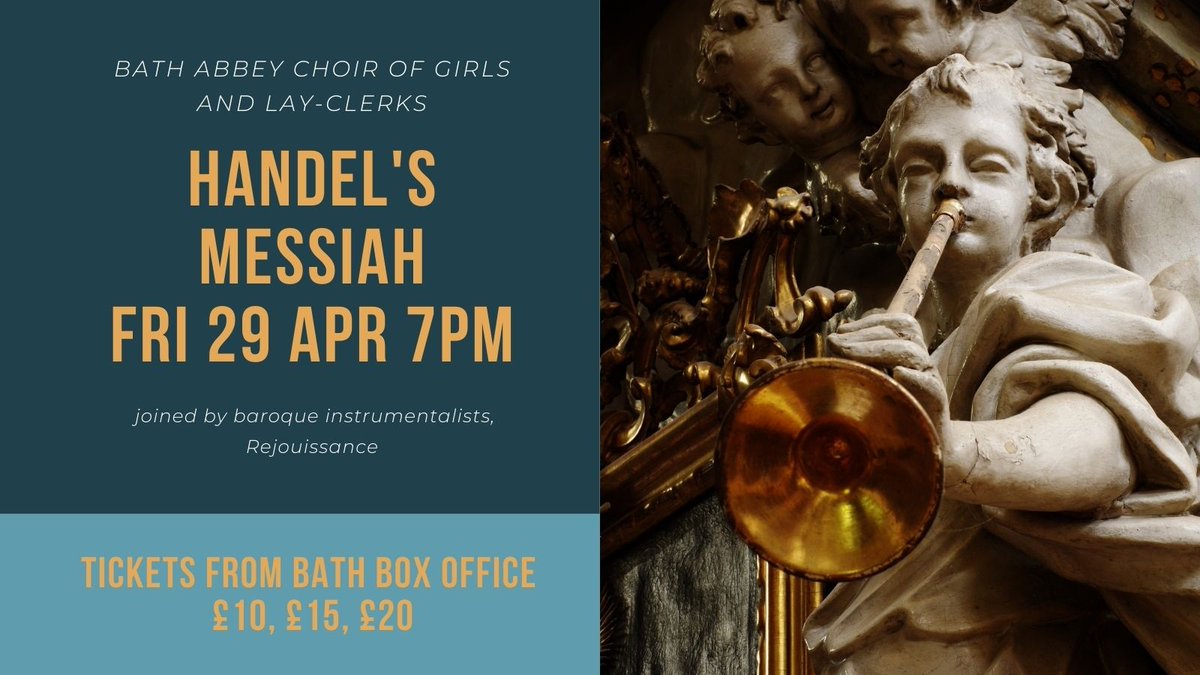 Bath Abbey (@bathabbey) on Twitter photo Enjoy our #BathAbbeyChoir's performance of Handelās moving and famous Messiah this Easter. Friday 29 April 7pm. Tickets Ā£10-Ā£20 from <a href="/bathboxoffice/">Bath Box Office</a> bathboxoffice.org.uk/whats-on/hande⦠#choralmusic <a href="/NatAssocofChoir/">Nat Assoc of Choirs</a> <a href="/ChoirandOrgan/">Choir & Organ</a> <a href="/EnglishChoral/">English Choral</a> Enjoy our #BathAbbeyChoir's performance of Handelās moving and famous Messiah this Easter. Friday 29 April 7pm. Tickets Ā£10-Ā£20 from <a href="/bathboxoffice/">Bath Box Office</a> bathboxoffice.org.uk/whats-on/hande⦠#choralmusic <a href="/NatAssocofChoir/">Nat Assoc of Choirs</a> <a href="/ChoirandOrgan/">Choir & Organ</a> <a href="/EnglishChoral/">English Choral</a>