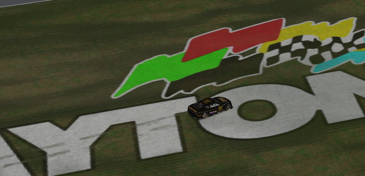 DaltonGSG's tweet photo. I get to kick off my NASCAR Iracing Series race thread with a win this year!  Two hundred laps and it came down to the very last one.  0.016 margin of victory.  First time in Victory Lane with @dailydriversinc ! https://t.co/u9xObevwAN