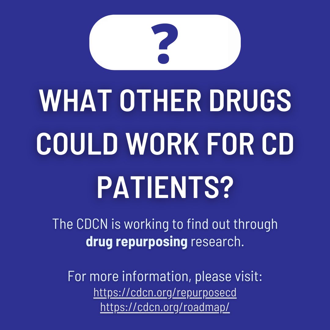To learn more about our drug repurposing work visit cdcn.org/repurposecd