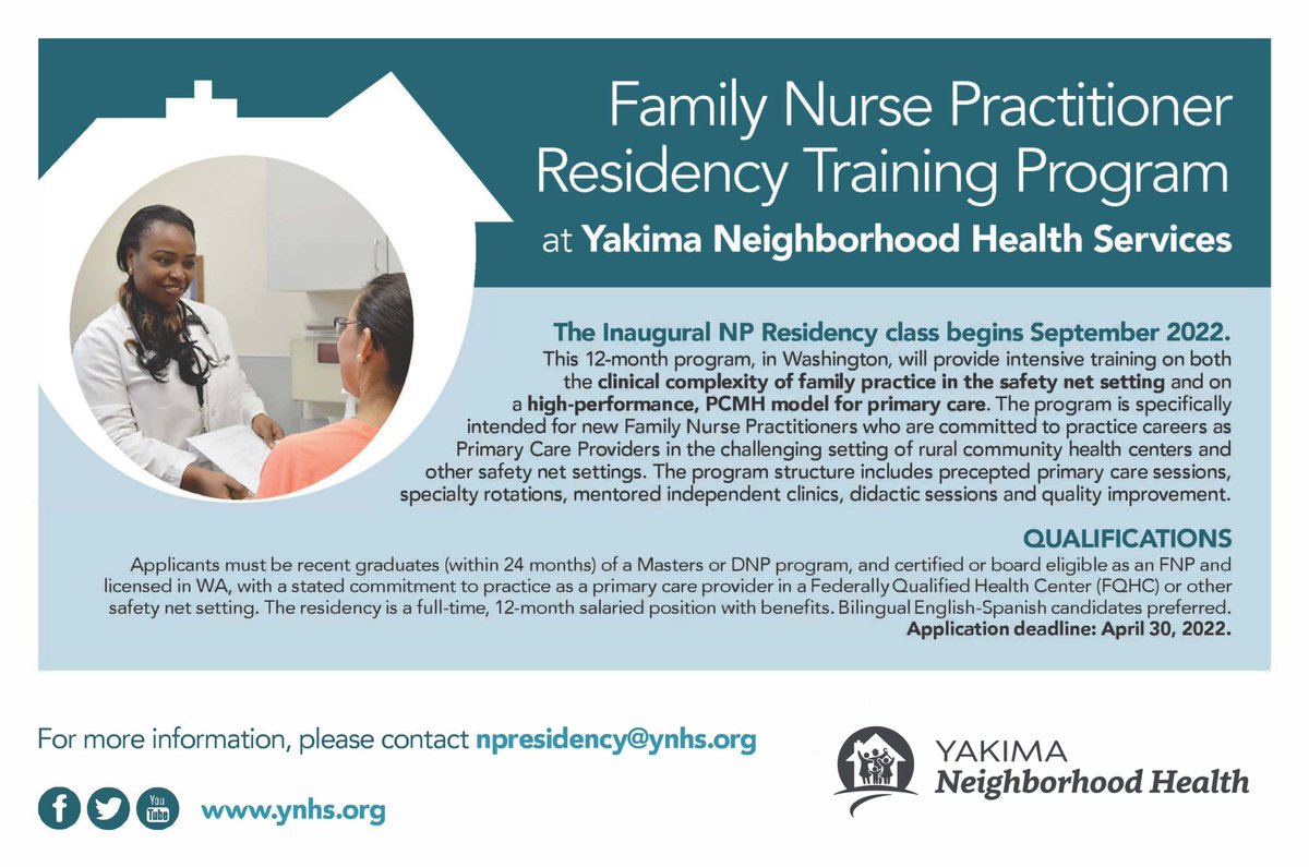 CommunitHealthy's tweet photo. Great opportunity for FNPs. Email npresidency@ynhs.org https://t.co/3dv43WqMRV